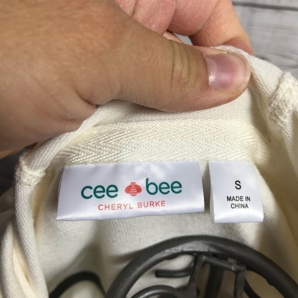 Cee Bee Cheryl Burke Cozy Cream Zip Up Hoodie Size Small Preloved - Picture 3 of 12